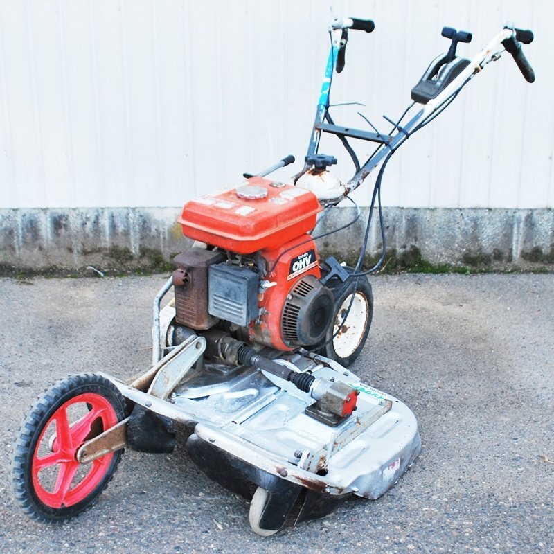 【新潟】オーレック ロータリーモーア WM606A 刈幅60cm 6馬力 中古 自走式 草刈り機 ウイングモア モアー 二面刈り 畦 畔 斜面 倉庫保管拍卖