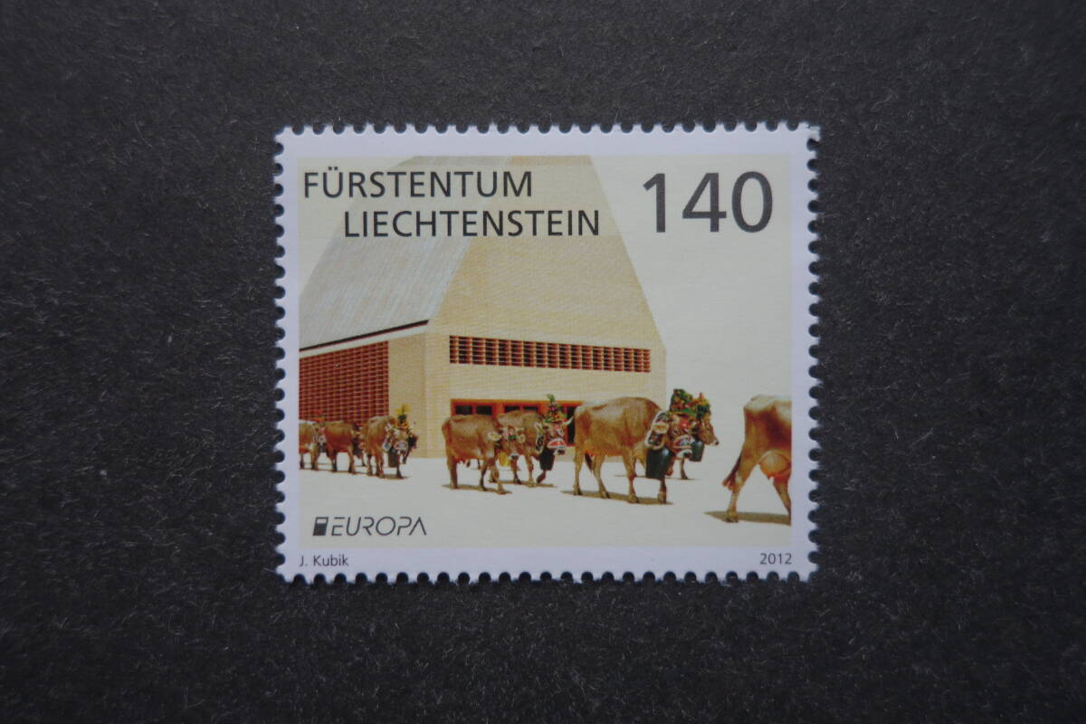 外国切手: リヒテンシュタイン切手 「(2012年ヨーロッパ切手)共通テーマ・観光」 1種完 未使用拍卖