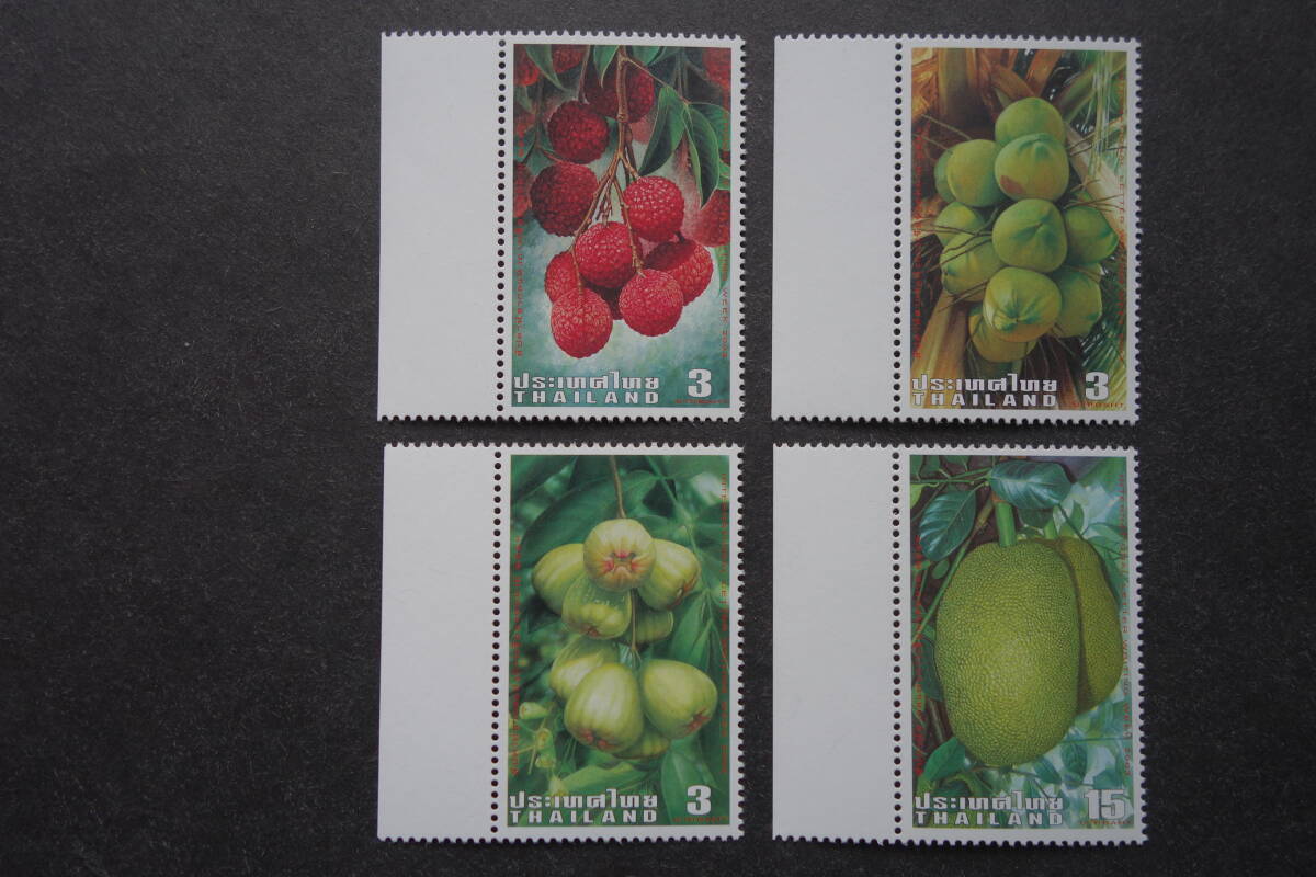 外国切手: タイ切手 「2003年 国際文通週間」 (果物) 4種完 未使用拍卖