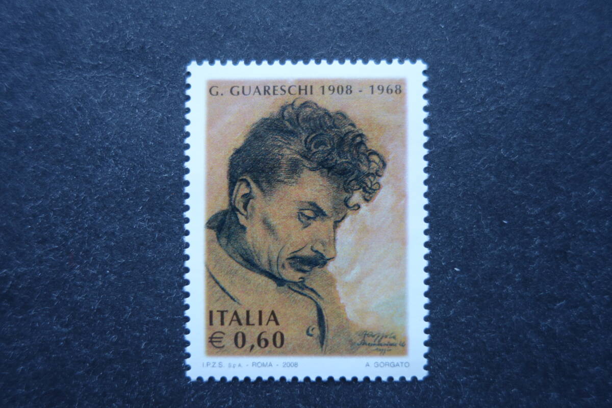 外国切手: イタリア切手 「ジョバンニ・グァレスキ誕生100年」(作家 ほか)1種完 未使用拍卖