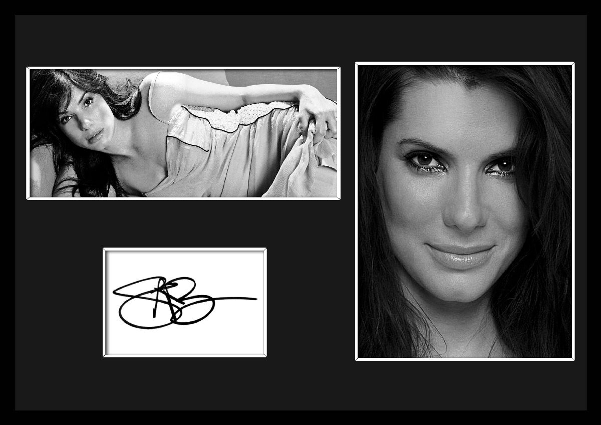 10種類!Sandra Bullock/サンドラ・ブロック/サインプリント&証明書付きフレーム/BW/モノクロ/ディスプレイ (1-3W)拍卖
