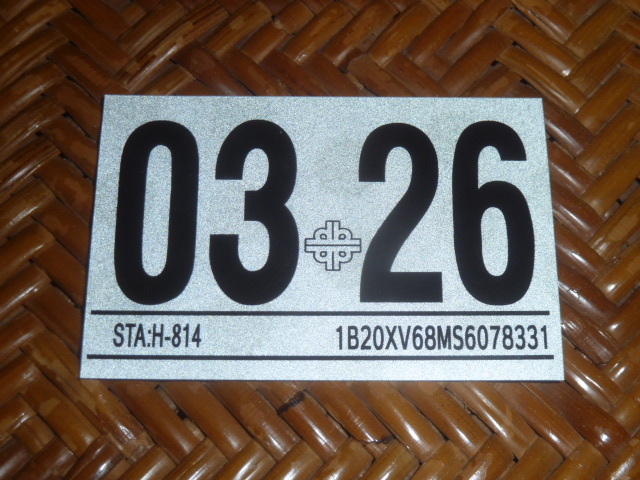 ハワイ インスペクション ステッカー 2026 2026年 3月 USDM HDM 反射 リフレクティブ オリジナル レプリカ 車検 オートチェック 送料無料拍卖