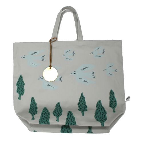 minaperhonen ミナペルホネン 22AW Uccelli+Boschi トートバッグ ライトグレー拍卖