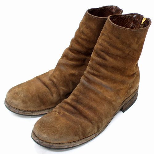 UNDERCOVER × GUIDI 22SS 986 HORSE LEATHER BACK ZIP BOOTS ホースレザーバックジップブーツ 43 ブラウン拍卖