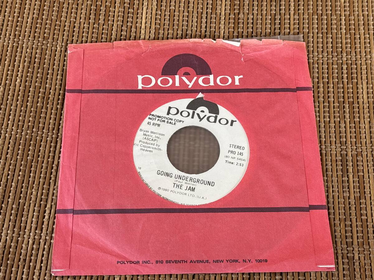 超音波洗浄済 見本白ラベル THE JAM/GOING UNDERGROUND 中古EP シングルアナログレコード 7inch ザ・ジャム ポール・ウェラー Paul Weller拍卖