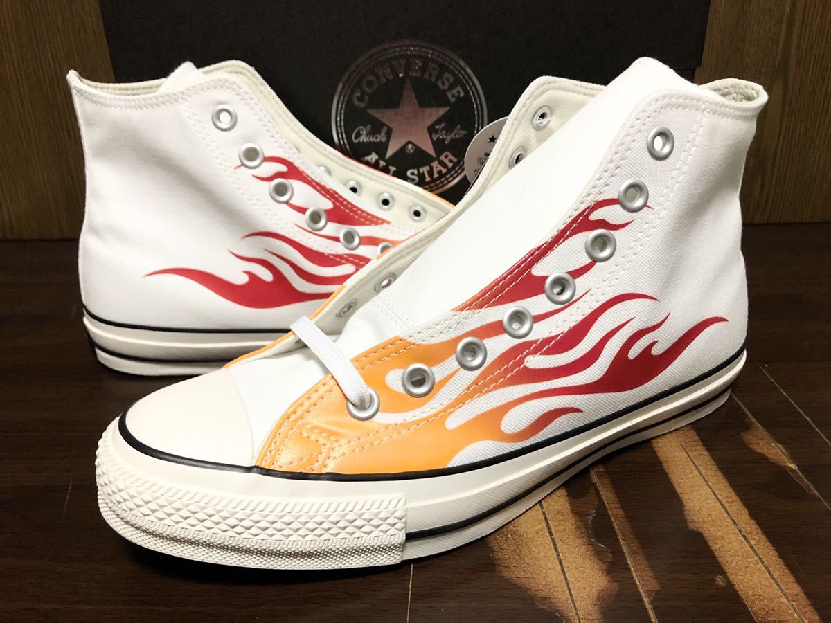 21年製 CONVERSE ALLSTAR IGNT HI コンバース オールスター イグナイト【1SC550】ホワイト キャンバス フャイヤー フレア フレイム US8拍卖