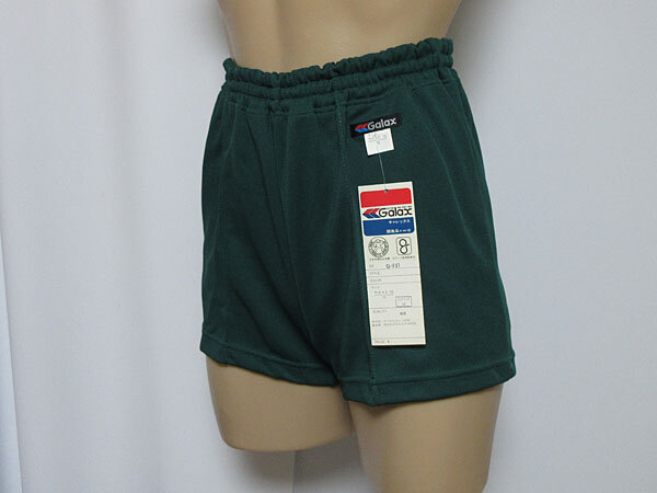 体操服★学校★短パン ショートパンツ★Galax ギャレックス★グリーン 緑★G-951★Mサイズ★日本製★ウエストゴム交換済み★未使用拍卖