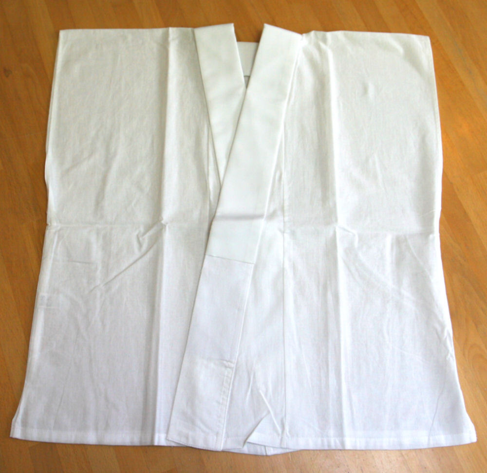 半襦袢 襟付き 晒肌襦袢 半衿・腰紐付 袖無し M 日本製 婦人用拍卖