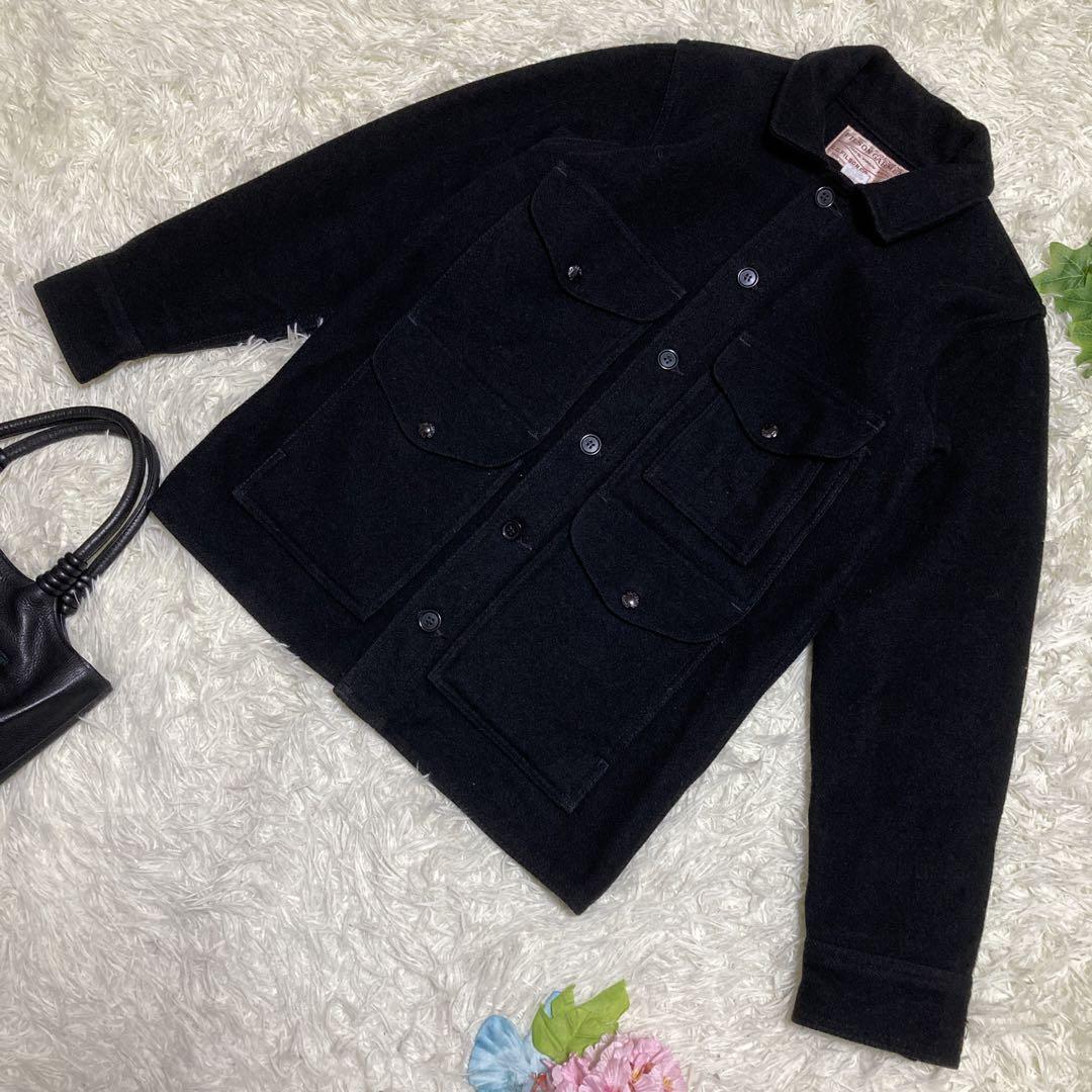 美品 高級 FILSON フィルソン マッキーノウールクルーザー バージンウール 黒 メンズ 36 S拍卖