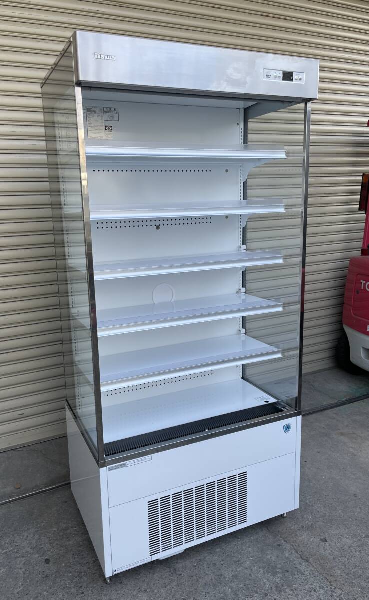 大和冷機 多段型冷蔵ショーケース 3010P-DB-EC/2024年製/6段/オープン/100V/W900×D640×H1940mm/ダイワ/DAIWA/弁当/惣菜/白◎AA508-1拍卖