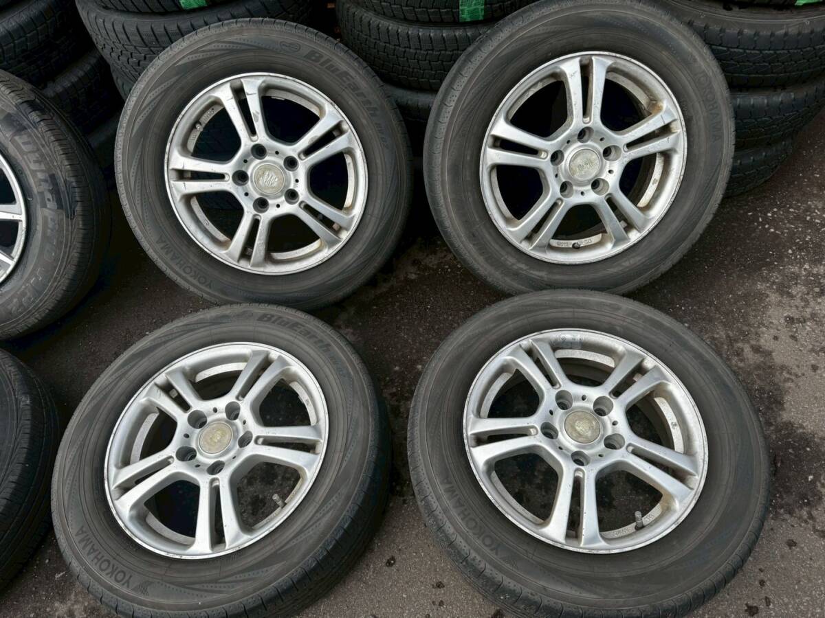 Y1255 195/65R15 91H YOKOHAMA ヨコハマ 2017年 PCD114.3 5H 5.5J ET42 4本セット拍卖