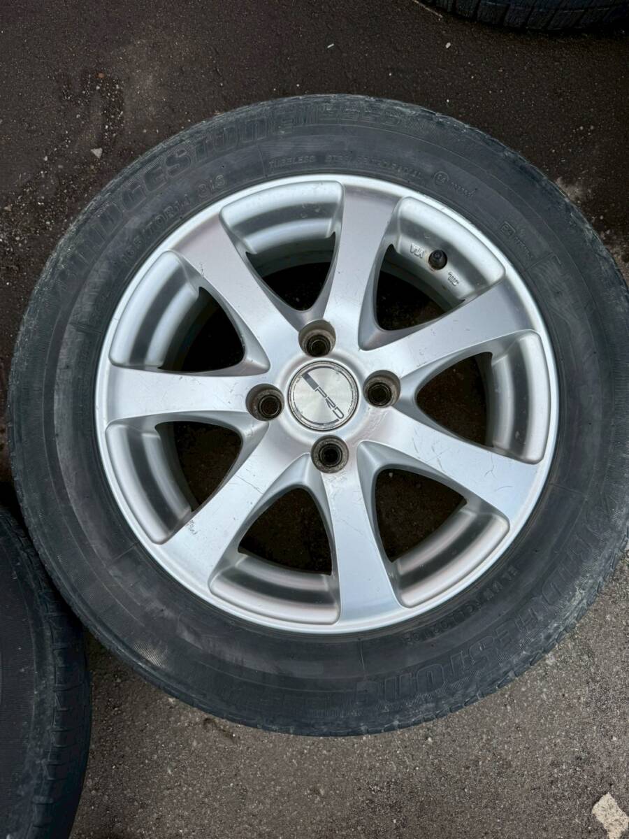 Y1243 165/70R14 81S ブリヂストン BRIDGESTONE 2010年 PCD100 4H 5.5J +38 ヴィッツ ksp90 4本セット 拍卖