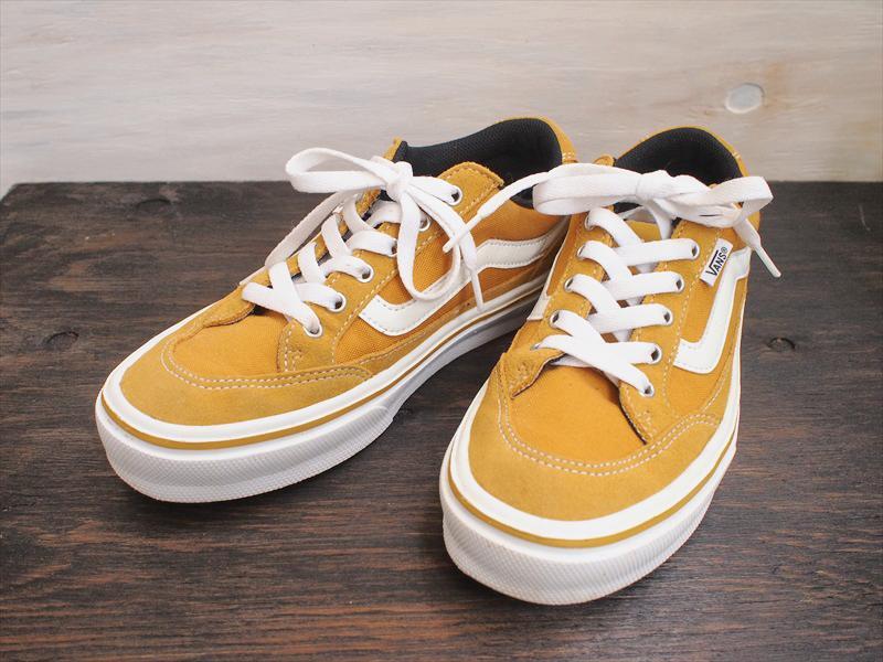 中古スニーカー・VANS ヴァンズ FALKEN ファルケン V3830SC・24cm・からし色拍卖