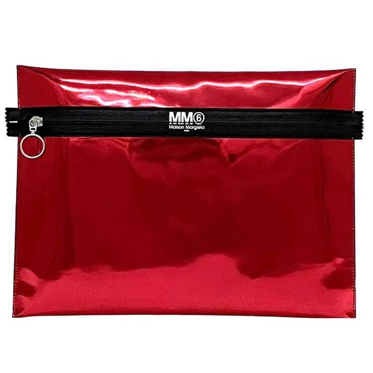 エムエムシックス メゾン マルジェラ クラッチバッグ ec-22832 レッド S41UM0009 美品 PVC 中古拍卖