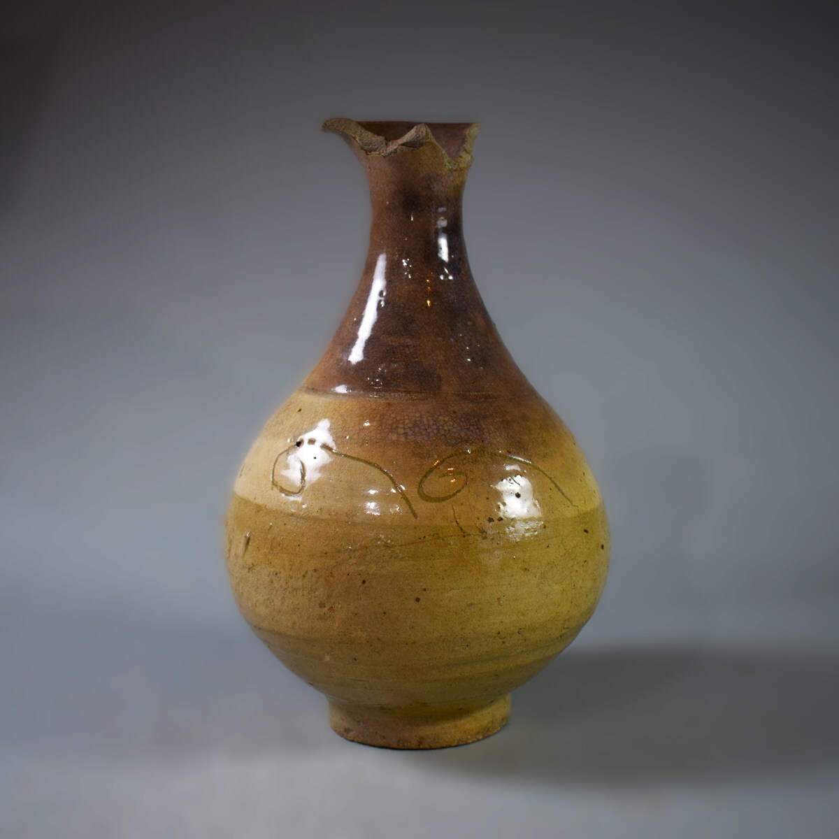 【A-00608】李朝粉引徳利【朝鮮美術 25.0cm】拍卖