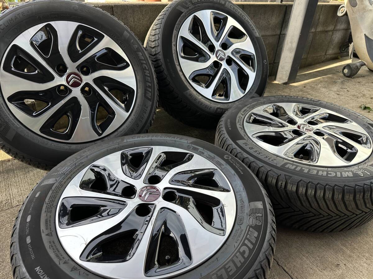 ★☆ シトロエン C3 C4 ピカソ1 純正ホイール ミシュラン クロスクライメート 215/55R16 オールシーズン 埼玉所沢発 ★☆彡拍卖