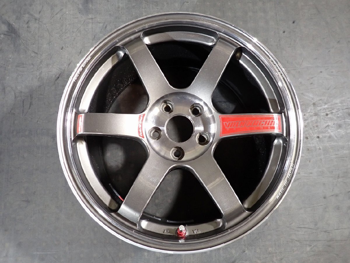 RK7243【送料無料18インチ】1本 RAYS レイズ VOLK RACING ボルクレーシング TE37SL 中古ホイール●18×9.5J 114.3/5H ET45●拍卖