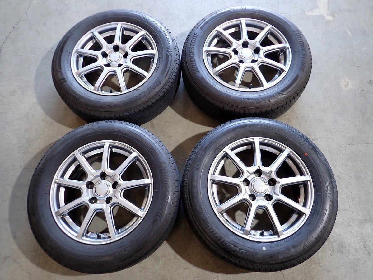 YS16752【送料無料205/65R16】10系アルファード ヤリスクロス トヨタ純正ナット対応 中古夏タイヤセット ■16×6.5J 114.3/5H ET38■拍卖