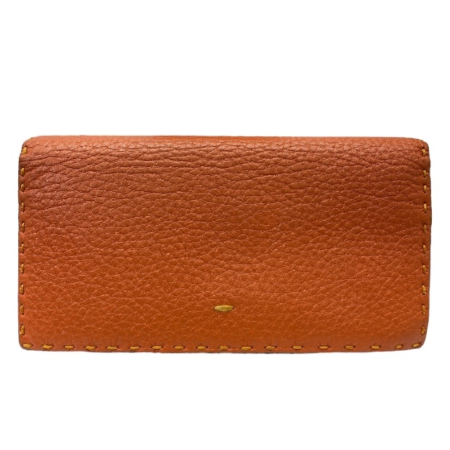 FENDI フェンディ セレリア 7M0186 財布 長財布 ロングウォレット 二つ折り財布 折財布 レザー オレンジ拍卖