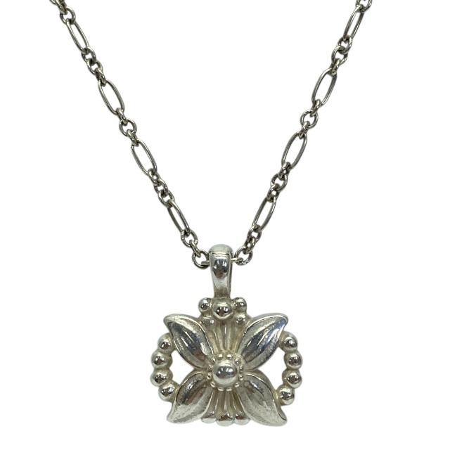 Georg Jensen ジョージジェンセン エーデルワイス 1998年イヤーペンダント ネックレス ジュエリー アクセサリー SV925 シルバー拍卖