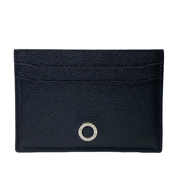 BVLGARI ブルガリ 30405 ブルガリ・ブルガリ カードケース パスケース 名刺入れ コンパクト ロゴ レザー ブラック拍卖