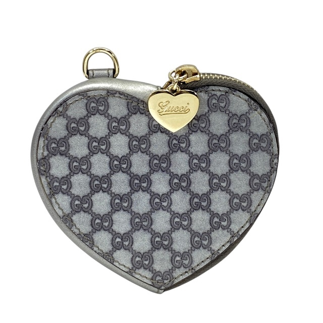 GUCCI グッチ 152615 グッチシマ 財布 コインケース 小銭入れ コンパクトウォレット ハート レザー シルバー拍卖