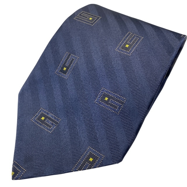 GUCCI グッチ ネクタイ ループタイ アクセサリー 小物 総柄 GG柄 シルク ネイビー拍卖