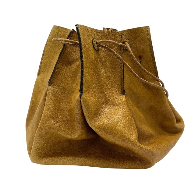 HENRY CUIR アンリークイール ショルダーバッグ ハンドバッグ 巾着バッグ 手持ち鞄 レザー ブラウン拍卖