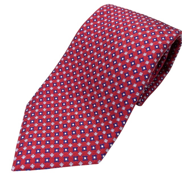 【美品】brioni ブリオーニ ネクタイ アクセサリー 小物 総柄 シルク レッド マルチカラー拍卖