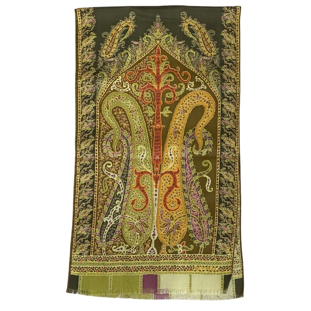 ETRO エトロ スカーフ ストール ショール アクセサリー 小物 ペイズリー柄 総柄 ブラウン系 マルチカラー拍卖