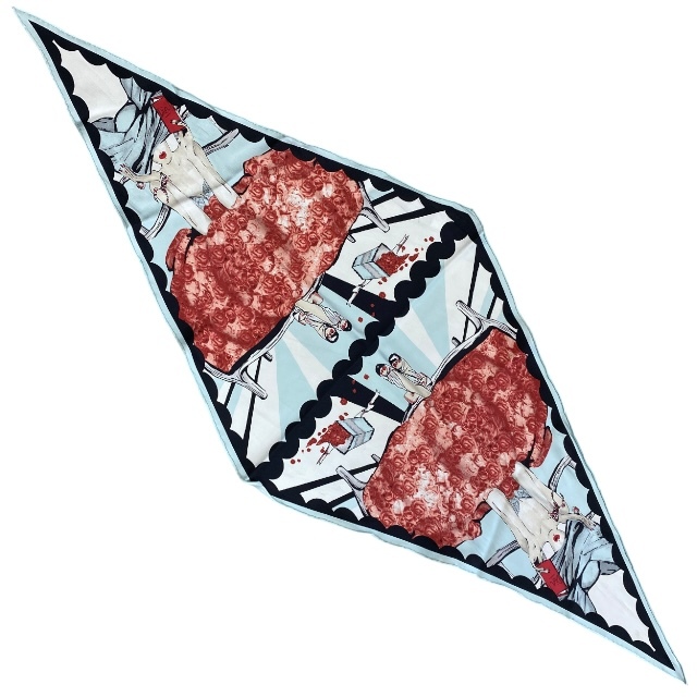 Christian Dior クリスチャン ディオール スカーフ ひし形スカーフ アクセサリー 小物 総柄 シルク マルチカラー拍卖