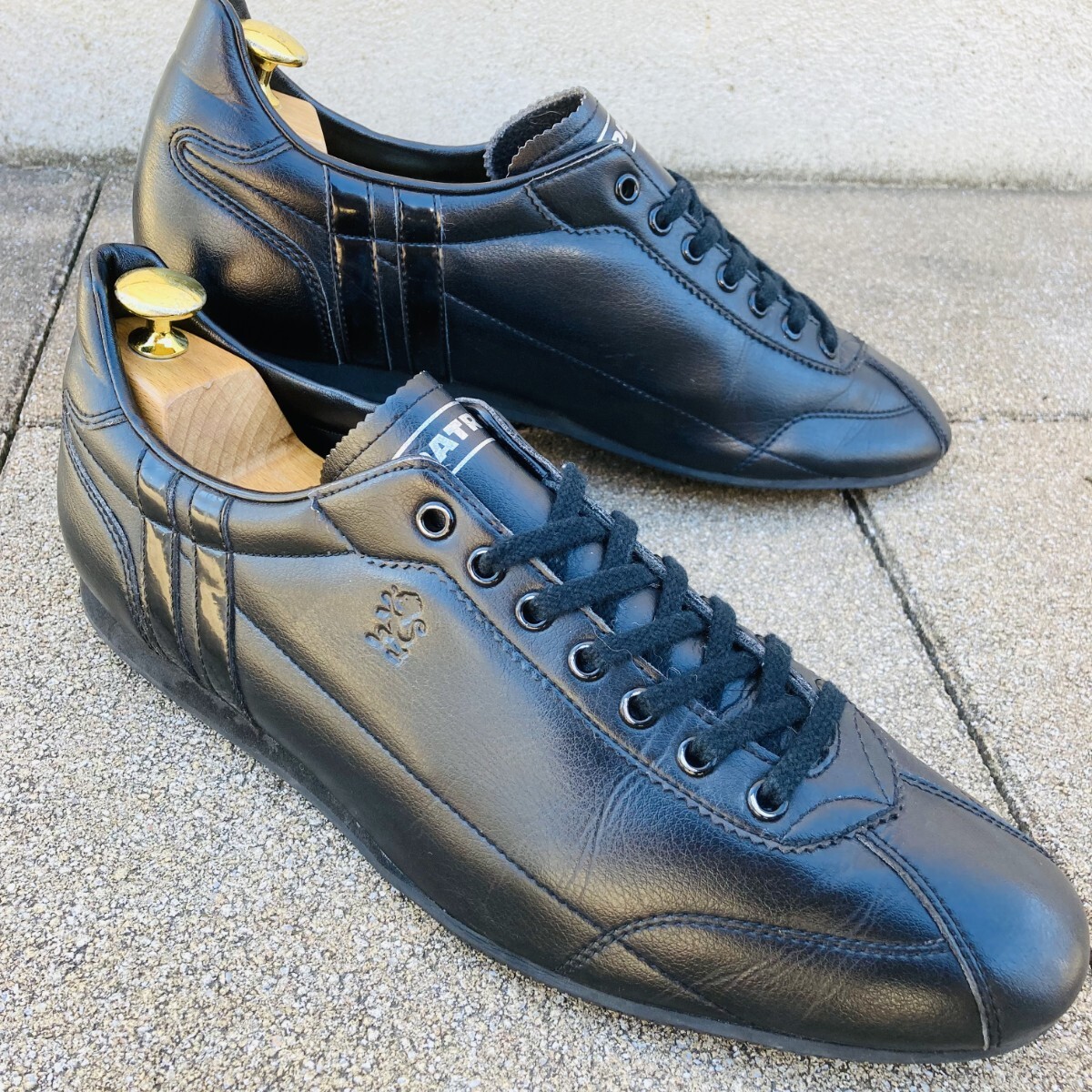 ★即決★ パトリック PATRICK 44 27.5cm レザースニーカー スニーカー シューズ ブラック 黒 BK メンズ ダチア 拍卖