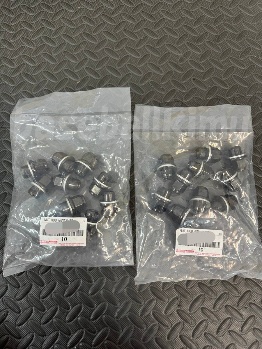 ■新品■トヨタ 純正 レクサス 平座ナット ブラックメッキホイールナット ダークスモーク M12×P1.5 21HEX 20個セット拍卖