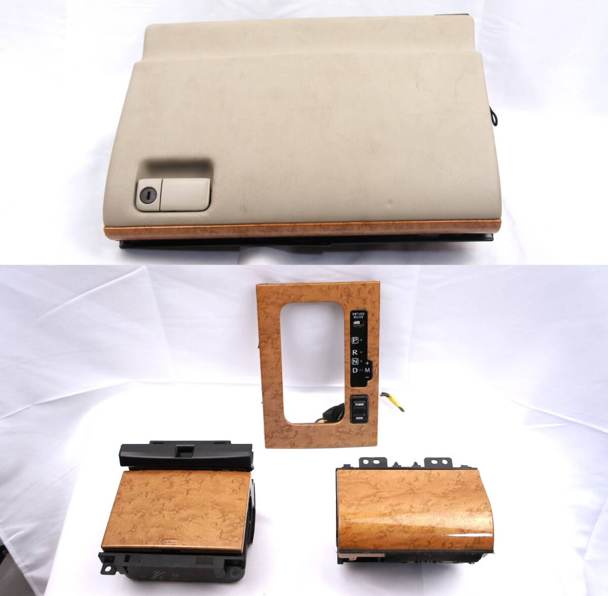 木目調 パネルセット HY34 後期 300ULTIMA グロリア外し 小物入れ シフトパネル グローブボックス MY34 ENY34 セドリック 純正 @11008s拍卖