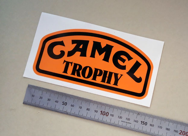 キャメルトロフィー ステッカー(オレンジ色) レンジローバー、ディフェンダー、ディスカバリー (17.2cm)拍卖