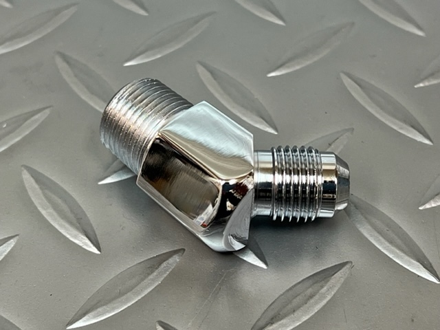 #6-3/8 45°フィッティング クロームメッキ★ ハイドロ ローライダー インパラ キャデラックブロアム拍卖