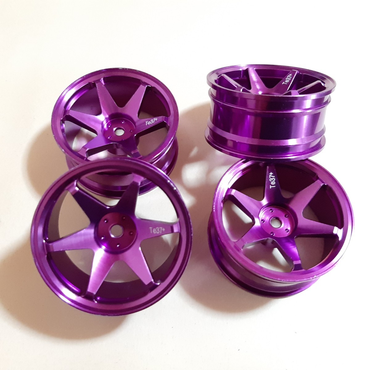 ●即決価格●送料無料●アルミ合金 パープル● アルミホイール 1/10 ラジコン YD-2 TT01 TT02 ドリパケ タミヤ ヨコモ ドリフト拍卖