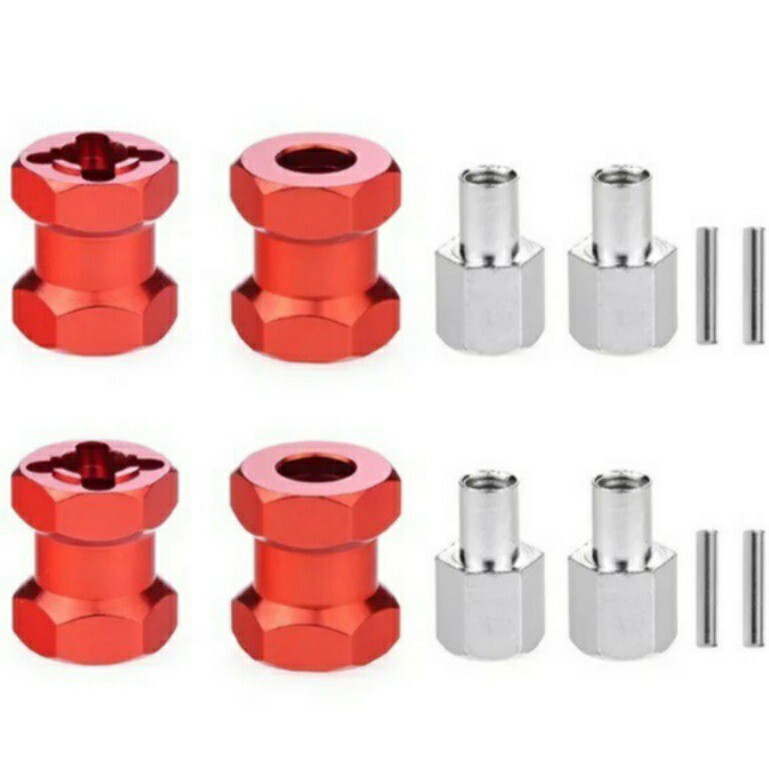 ●●15mm 赤●●即決価格●送料無料●● ●アルミ ロング ホイール ハブ ● ラジコン クローラー バギー クロカン拍卖