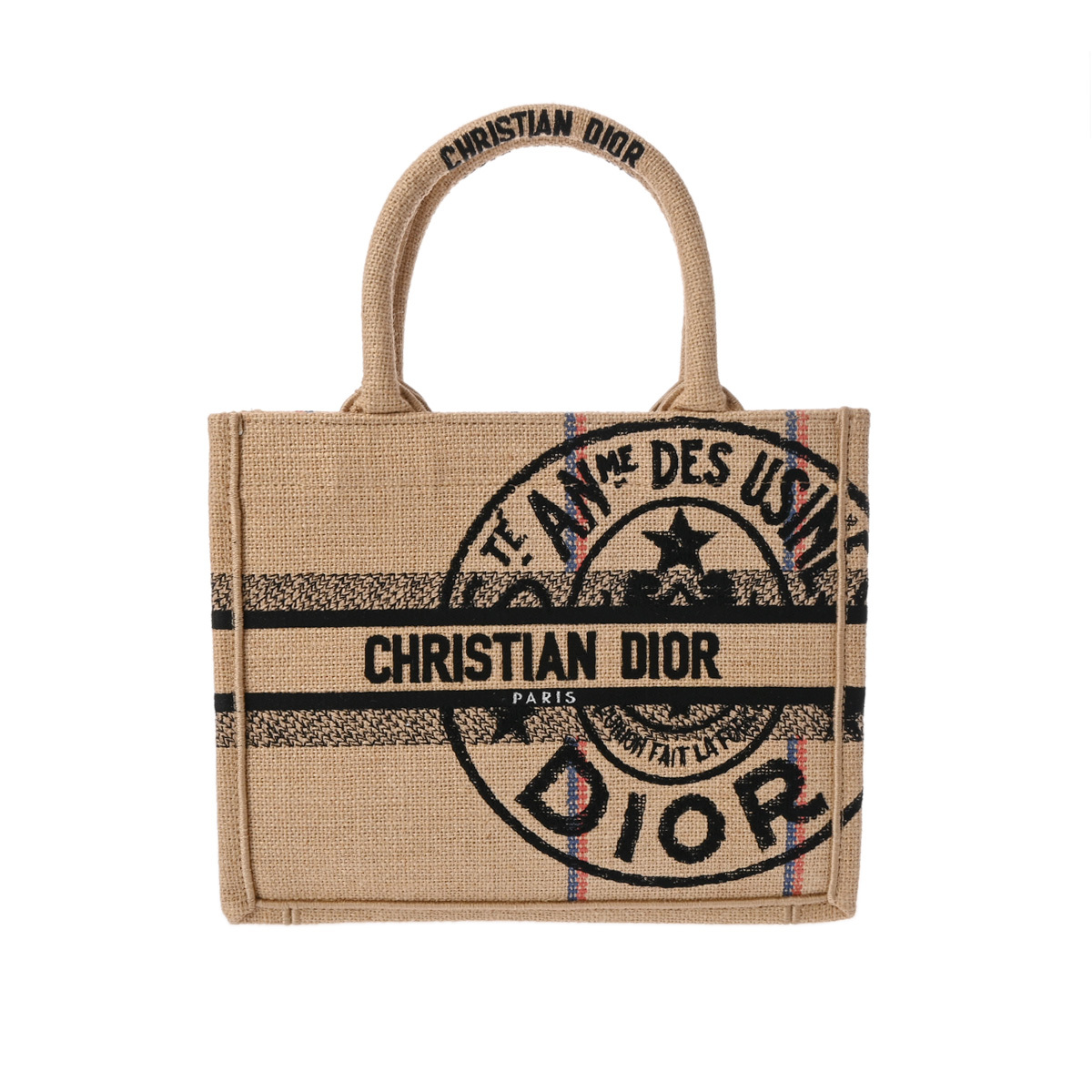 CHRISTIAN DIOR クリスチャンディオール ブックトート 27 ベージュ レディース キャンバス ハンドバッグ Aランク 中古 銀蔵拍卖