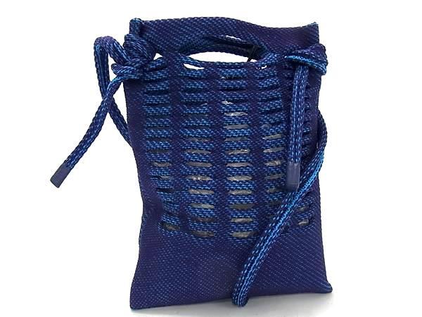 ■新品同様■ GOOD GOODS ISSEY MIYAKE グッドグッズ イッセイミヤケ モッコ ポリエステル ショルダーバッグ ネイビー系 FM0774拍卖