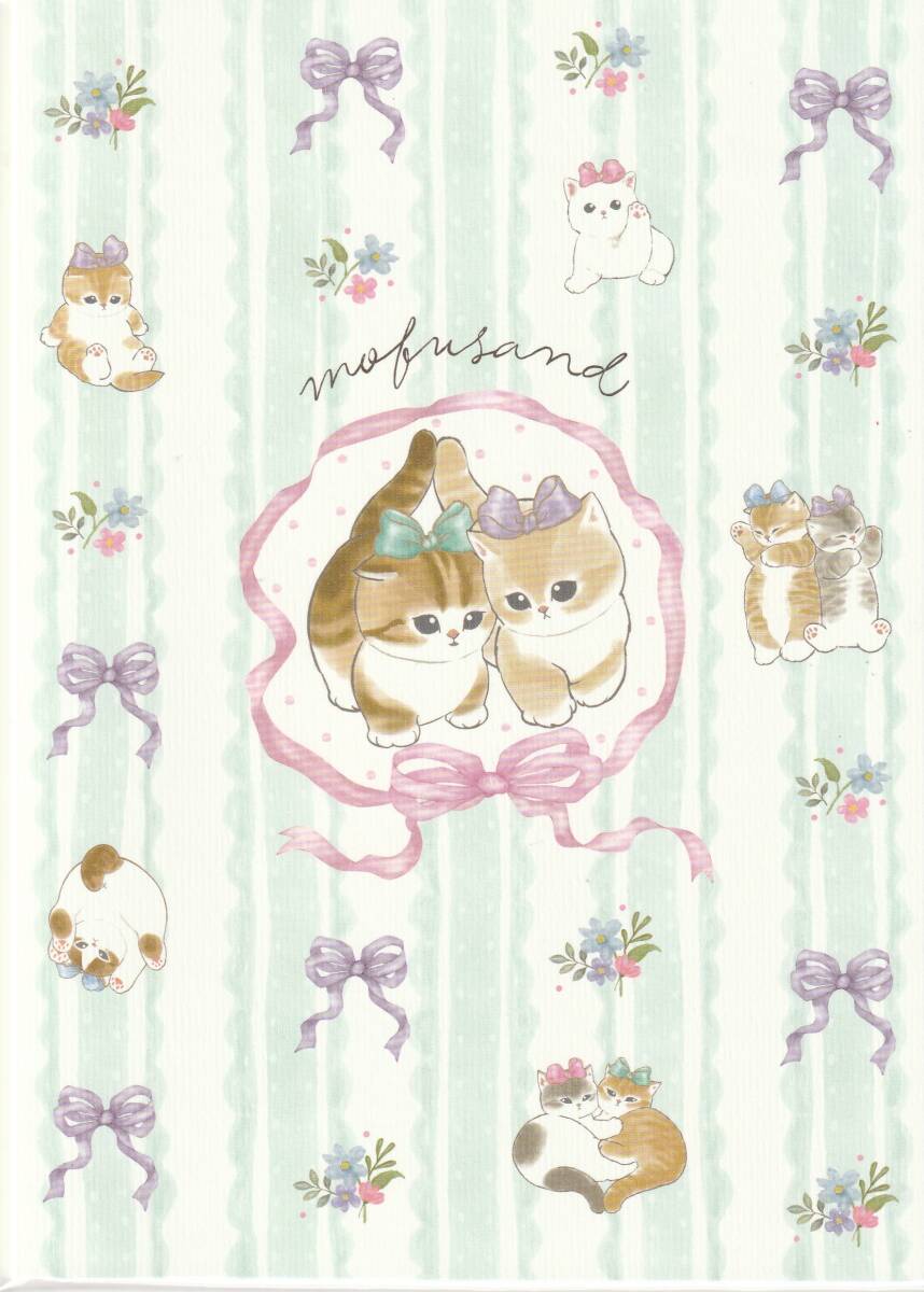 猫柄 猫雑貨 猫グッズ モフサンド mofusand ぢゅの ノート A5サイズ りぼん リボン ねこ キャット拍卖