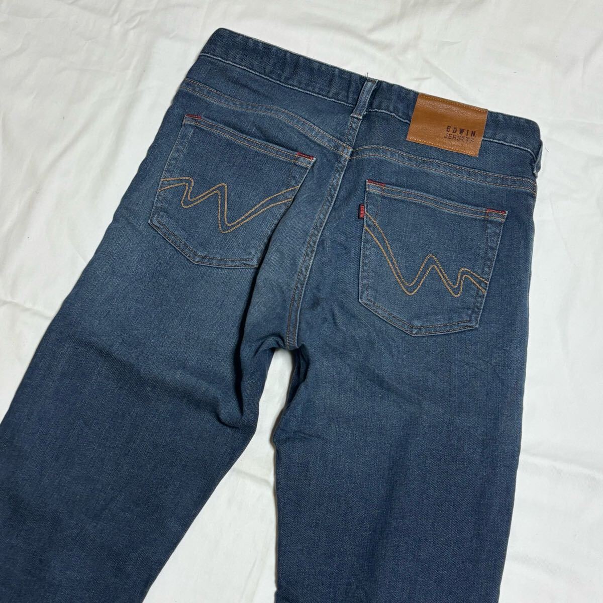 EDWIN☆エドウィン☆ジャージーズ☆ストレート☆ストレッチ☆濃紺デニムパンツ☆ER003☆M☆ウエスト81cm拍卖