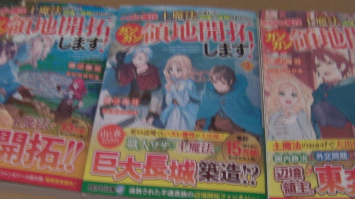 11&1&3月*ハズレ属性土魔法のせいで辺境に追放されたので、ガンガン領地開拓します!1~3巻 3冊セット*潮ノ海月*アルファライト文庫拍卖