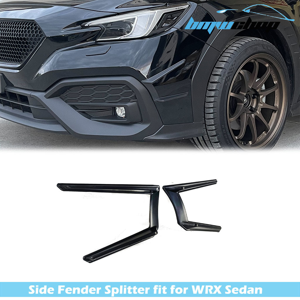 【マットブラック塗装済】FFD Type 2022~ スバル WRX STI S4 VB系 塗装費込 艶消黒 フロントバンパー サイド エアロ カナードスポイラー拍卖
