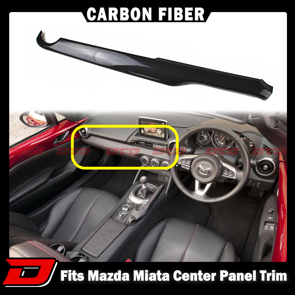 カーボン センターコンソールパネル カバー 2016-2024 マツダ MX-5 ロードスター ND RF MIATA 日本右ハン用 リアルカーボン製 テープ付き拍卖