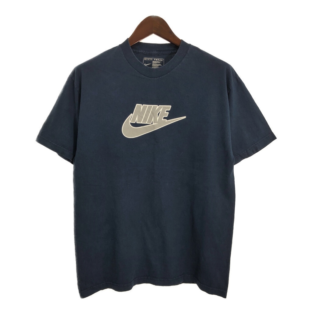 NIKE ナイキ 半袖Tシャツ ロゴ ネイビー(メンズ L)中古 古着 T6980拍卖