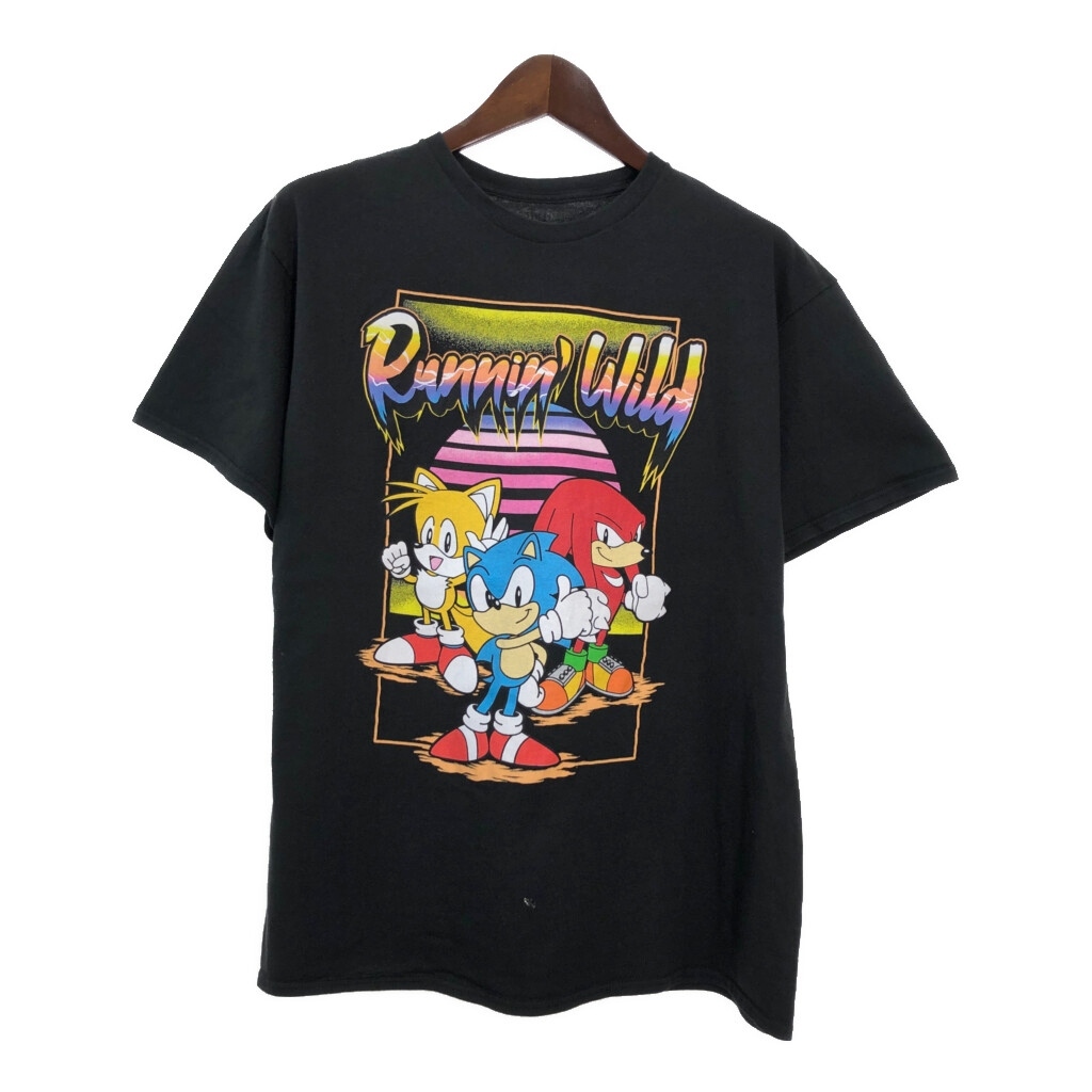 SONIC ソニック 半袖Tシャツ ブラック(メンズ XL)中古 古着 T6992拍卖