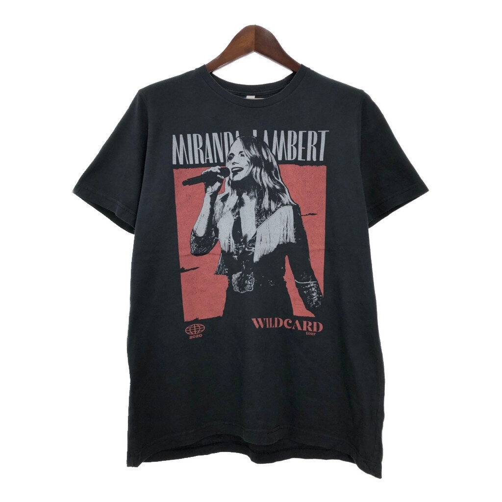CANVAS Miranda Lambert 半袖Tシャツ ブラック(メンズ L)中古 古着 T7213拍卖