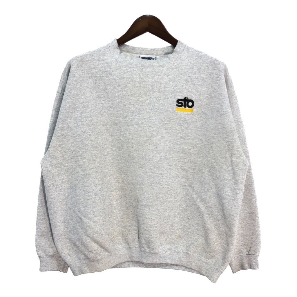 90年代 USA製 Lee リー スウェット 企業ロゴ グレー(メンズ L)中古 古着 T7277拍卖
