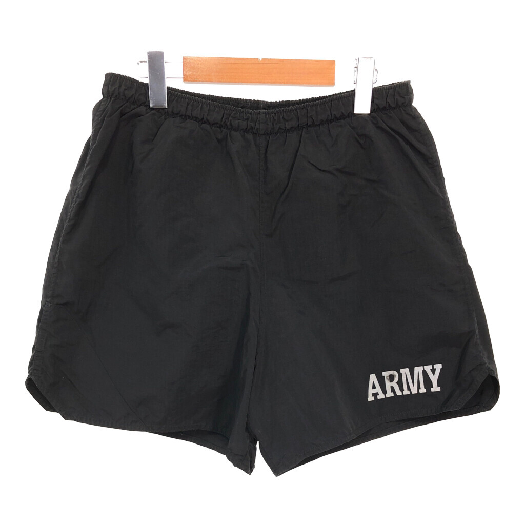 00年代 米軍実物 U.S.ARMY PFU トレーニングショートパンツ ミリタリー ブラック(メンズ MEDIUM)中古 古着 T7922拍卖